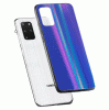 Луксозен стъклен твърд гръб Aurora за Samsung Galaxy S20 - преливащ / синьо