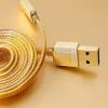 USB кабел REMAX за Apple iPhone 5 / iPhone 5S / iPhone 6 / iPhone 6 plus / iPod Touch 5 / iPhone 5C / iPod Nano 7 - златист / GOLD