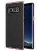 Луксозен твърд гръб за Samsung Galaxy Note 8 N950 - черен / Rose Gold кант / Carbon