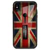 Луксозен гръб с подвижен пръстен/държач за Apple iPhone XR - Retro British Flag