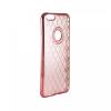 Луксозен силиконов калъф / гръб / TPU с камъни за Apple iPhone 6 / iPhone 6S - Rose Gold / ромбове