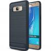 Силиконов калъф / гръб / TPU за Samsung Galaxy J3 / J3 2016 J320 - тъмно син / carbon