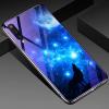 Луксозен стъклен твърд гръб със силиконов кант за Samsung Galaxy A50/A30s/A50s - синьо съзвездие