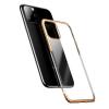 Луксозен твърд гръб Baseus Glitter Clear Case за Apple iPhone 11 6.1 - прозрачен / златист кант