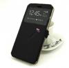 Кожен калъф Flip тефтер S-View със стойка за Samsung Galaxy S7 G930 - черен / ромбове / Flexi