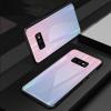 Луксозен стъклен твърд гръб Aurora за Samsung Galaxy S10 - преливащ / розово и лилаво