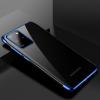 Луксозен силиконов калъф / гръб / TPU за Samsung Galaxy S20 Plus - прозрачен / син кант