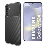 Луксозен силиконов калъф / кейс / TPU Auto Focus за Samsung Galaxy S24 - черен / Carbon