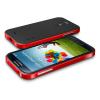 Оригинален силиконов гръб SGP Neo Hybrid за Samsung Galaxy S4 i9500 / Samsung S4 i9505 - черен с червен твърд кант