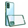 Луксозен твърд калъф / гръб Shockproof за Huawei Y5p - прозрачен / зелен кант