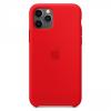 Оригинален гръб Silicone Cover за Apple iPhone 12 Pro Max 6.7" - червен / лого