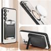 Силиконов калъф / гръб / Clear Case с безжично зареждане MagSafe кейс за Samsung Galaxy S25 - прозрачен кейс с протектори за камерите черен кант
