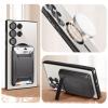 Силиконов калъф / гръб / Clear Case с безжично зареждане MagSafe кейс за Samsung Galaxy S25 Ultra - прозрачен кейс с протектори за камерите черен кант