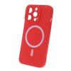 Силиконов калъф / гръб / Clear Case MagSafe за Apple iPhone 14 Pro (6.1) - червен