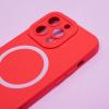 Силиконов калъф / гръб / Clear Case MagSafe за Apple iPhone 14 Pro Max (6.7) - червен