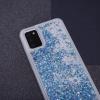 Луксозен твърд гръб / кейс / 3D Water Case за Samsung Galaxy A54 5G - прозрачен кейс с течен брокат / син