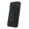 Силиконов гръб TPU кейс Slide Camera Case Magnetic Finger Ring Car Holder за Samsung Galaxy A13 4G - черен