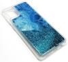 Луксозен силиконов калъф / гръб / tpu 3D Water Case със стойка за Samsung Galaxy A71 - мрамор / син брока