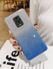 Силиконов калъф / гръб / TPU за Xiaomi Redmi Note 9S / Note 9 Pro - преливащ / сребристо и синьо / брокат