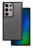 Луксозен гръб / кейс / Crystal Black Case за Samsung Galaxy S24 Ultra - черен мат / сив кант