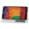 Луксозен кожен калъф S-View DRESS Kalaideng за Samsung Galaxy Note 3 N9000 / Samsung Note III N9005 - бял / със стойка