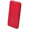 Луксозен кожен калъф Flip тефтер със стойка OPEN за Huawei Y6 2018 / Honor 7A - червен / гланц
