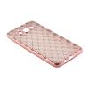 Силиконов калъф / гръб / TPU 3D за Samsung Galaxy J5 2016 J510 - прозрачен с розов кант / ромб