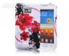 Силиконов калъф / гръб / TPU за Samsung Galaxy S2 i9100 / Samsung SII Plus i9105 - бял с червени цветя