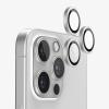 Стъклен протектор / 5D Tempered Glass Camera Lens / за задна камера на Apple iPhone 16 Pro Max (6.9) - метални рингове / сребрист