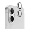 Стъклен протектор с метални рингове за задна камера iPhone 17 - Сребрист