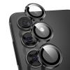 Стъклен протектор / 5D Tempered Glass Camera Lens / за задна камера на Samsung Galaxy S25 5G - метални рингове / черен