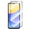 5D full cover Tempered glass Full Glue screen protector Samsung A16 / Извит стъклен скрийн протектор с лепило от вътрешната страна за Samsung A16 - черен кант