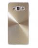 Луксозен алуминиев твърд гръб за Samsung Galaxy A3 A300F / Samsung A3 - златист