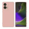 Силиконов калъф / кейс / Nano TPU за Motorola Moto G35 5G - светло розов гръб със защита за камерата