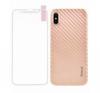 Луксозен твърд гръб COBLUE 360° FULL 2in1 за Apple iPhone X - Rose Gold / carbon