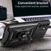Удароустойчив гръб TPU кейс Slide Camera Case Magnetic Finger Ring Car Holder за Samsung Galaxy A16 - черен