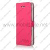 Луксозен ултра тънък / Ultra slim / кожен калъф със стойка за HTC One M7 - VIVA FINO - розов