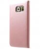 Луксозен кожен калъф Flip Cover тефтер за Samsung Galaxy S6 Edge G925 - Rose Gold