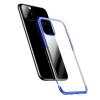 Луксозен твърд гръб Baseus Glitter Clear Case за Apple iPhone 11 Pro Max 6.5 - прозрачен / син кант
