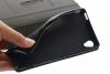 Калъф Flip тефтер със стойка Flexi за Sony Xperia M4 / M4 Aqua - two color / сив с кафява кожа