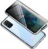 Магнитен калъф Bumper Case 360° FULL за Samsung Galaxy S20 - прозрачен / сребриста рамка