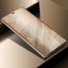 Луксозен калъф Clear View Cover с твърд гръб за Huawei Mate 20 - златист