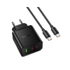 Зарядно устройство комплект HOCO N75 65W 2x USB-C 1x USB-A + кабел USB-C - USB-C