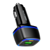 Универсално зарядно за кола преходник адаптер BLUE Power BBZ14A с USB и type C изход 12V 20W - черно